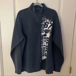 Saint Louis Blues mens long sleeve 1/4 zip pullover sweatshirt | size XL